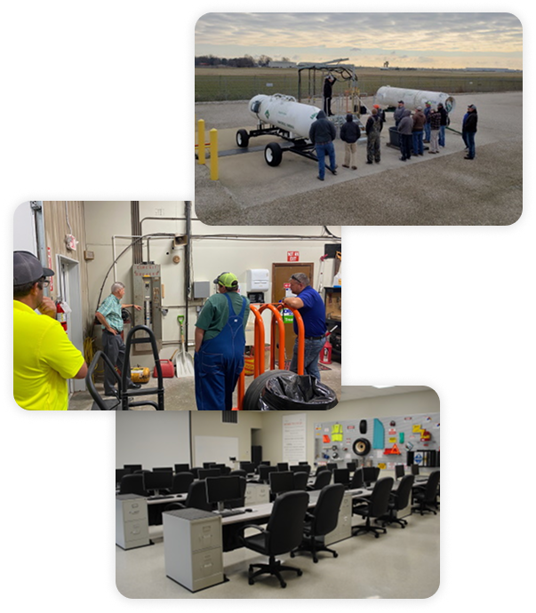 A collage of images of Asmark Training